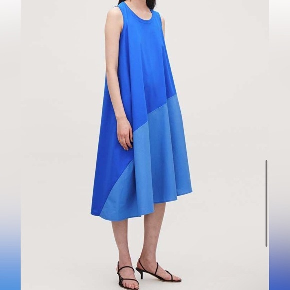 COS Asymmetrical Color Block Swing Dress - Picture 3 of 5